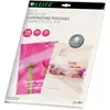 Image de Leitz 74820000 Pochettes de plastification, Matériau Épais de 125 Microns (Transparent, Brillant, A4) - Pack de 25, 2 x 125 Micron