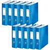 Image de Leitz, Lot de 10 Classeurs à Levier A4, Carton Pelliculé, Dos 80 mm, Capacité 600 Feuilles, Mécanisme unique 180°, Classeur Bureau École Maison, Bleu WOW, 10050036