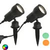 Image de Briloner lot de 2 - Lampe sur piquet LED Terra avec filtres de couleur