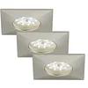 Image de Briloner Leuchten 7205-032 Encastrable LED 230v, plafonnier, spots,lampe de salle de bain, carré, Plastique, 5 W, Nickel Mat, 3er Set