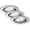 Image de Briloner Leuchten 7225-038 Encastrable LED, plafonnier, Spots, orientable, Chrome, GU10, 3 W, Blanc Chaud