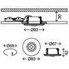 Image de Briloner Spot encastrable LED Attach One, nickel mat, IP65