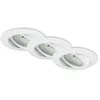 Image de Briloner leuchten lot de 3 spots lED encastrables à intensité variable et spot orientable faible profondeur d'encastrement raccordement : 3 cm 7232-036 direct 230 v blanc ,, 3er set