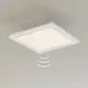 Image de Briloner Plafonnier LED Piatto, capteur, 29,5 x 29,5 cm