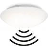 Image de Briloner Leuchten Plafonnier LED avec détecteur de mouvement et capteur de lumière du jour en plastique Blanc 20 W Ø 40,2 cm