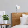Image de Briloner Lampe à pince Fix, abat-jour métallique, blanc