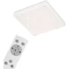 Image de BRILONER Leuchten - Panneau LED, plafonnier à gradation, plafonnier avec bord lumineux, décor étoilé, contrôle de la température de couleur, 15 Watts, 1 600 lumens, blanc, 295x295x61mm (Lxlxh)