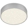 Image de BRILONER - Plafonnier LED avec décor étoilé, plafonnier LED sans cadre, LED en saillie, température de couleur blanc neutre, Ø157 mm, couleur argentée