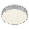 Image de BRILONER - Plafonnier LED avec décor étoilé, plafonnier LED sans cadre, LED en saillie, température de couleur blanc neutre, Ø212 mm, couleur argentée