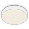 Image de BRILONER - Plafonnier LED avec décor étoilé, plafonnier LED sans cadre, LED en saillie, température de couleur blanc neutre, Ø212 mm, blanc