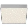 Image de BRILONER - Plafonnier LED avec ciel étoilé, sans cadre, couleur de lumière blanc neutre, lampe LED, plafonnier, lampe de salon, lampe de chambre, lampe de cuisine, 21,2x21,2x3,6 cm, argenté