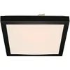 Image de BRILONER - Lampe de plafond LED avec éclairage indirect, couleur de lumière blanc chaud, 12 watts, 1200 lumens, plafonnier LED, lampe de salon, lampe de chambre à coucher, 27x27x8,5 cm, noir