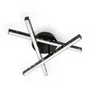 Image de BRILONER - Plafonnier LED avec effet pailleté, couleur de lumière blanc chaud, lampe de plafond LED en noir, 15 watts, lampe de salon, 400x355x112 mm (LxlxH)