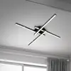 Image de Briloner Plafonnier Rey, effet scintillant, 4 lampes, noir