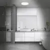 Image de Briloner Plafonnier pour salle de bain LED Slim Drip, blanc, Ø 42 cm