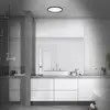 Image de Briloner Plafonnier pour salle de bain LED Slim Drip, noir, Ø 29 cm, IP44