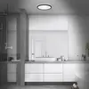 Image de Briloner Plafonnier pour salle de bain LED Slim Drip, noir, Ø 42 cm, IP44
