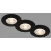 Image de Briloner Spot encastré LED Kulana noir lot de 3 IP65