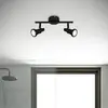 Image de Briloner Spot plafond LED Flamo IP44 2 lampes réglable noir