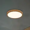 Image de Briloner Plafonnier LED Runa Wood aspect bois 3.000 K Ø38cm