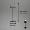 Image de Briloner Lampe à poser LED rechargeable Kiki, noir, IP44, 3.000K
