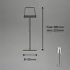 Image de Briloner Lampe à poser LED rechargeable Kiki, argent antique, IP44, 3.000K