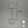 Image de Briloner Lampe de table LED Piha avec batterie, blanc
