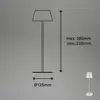 Image de Briloner Lampe à poser LED rechargeable Kiki, chrome mat, IP44, 3.000 K, RGBW