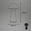 Image de Briloner Lampe à poser LED rechargeable Fungo, noir