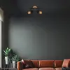 Image de Briloner Spot pour plafond Plek GU10 noir/bois à 2 lampes