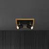 Image de Briloner Spot pour plafond Frey cadre en bois GU10 noir à 2 lampes