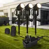 Image de Briloner Spot LED à piquer dans le sol 3927035 Kit de démarrage 3 pièces, 12 V, noir Ø 4