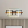 Image de Briloner Plafonnier LED Cadre, CCT, 75 cm, noir, bois