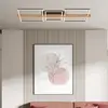 Image de Briloner Plafonnier LED Moldura, 108x35 cm, bois, métal, noir