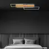 Image de Briloner Plafonnier LED Cornice, 110x25 cm, bois, télécommande