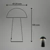 Image de Briloner Lampe à poser LED rechargeable Fungo Mini, noire, tactile, plastique