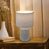 Image de Briloner Lampe à poser Ino, grise, hauteur 38 cm, céramique, tissu, E27