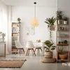 Image de Briloner Suspension Papper, 1 lampe, naturel, raphia, E27