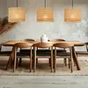 Image de Briloner Suspension Borra, 3 lampes, couleur naturelle, paille
