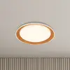 Image de Briloner Plafonnier LED Ijus, blanc/couleur bois, Ø 43 cm, plastique