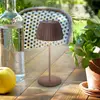 Image de Briloner Lampe à poser LED Brilo unplugged Riffle, 20 cm, sable ombré