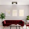 Image de Briloner Spot pour plafond Duta, longueur 40 cm, noir/couleur bois, à 2 lampes.