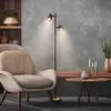 Image de Briloner Lampe sur pied Duta, noir/bois clair, hauteur 160 cm métal/bois