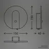 Image de Briloner Applique murale LED rechargeable Taro, noir mat, Ø 15 cm, capteur