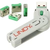 Image de Bloqueur de port USB A, 4 pièces + clé, Vert, Dispositif antivol