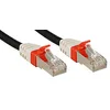 Image de Lindy Câble réseau patch cat.6 (A) S/FTP PIMF Premium, cuivre, 10 Gbit, 500Mhz, LSOH, noir, 2m