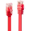 Image de Lindy Câble réseau Plat Patch Cat.6 U/UTP, cuivre, Rouge, 1m