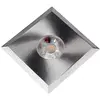 Image de Heitronic IP20 Spot LED encastrable carré en aluminium brossé 6 W