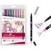 Image de Tombow AB-10C-MANGA 2 Kit de 10 feutres pinceau à double pointes Shojo