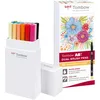 Image de Tombow ABT-18P-2 Lot de 18 Feutres pinceau à 2 pointes, couleurs secondaires, étui